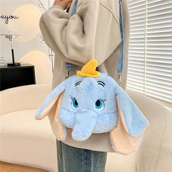 Disney Dumbo Inspired Plush Cartoon Theme Elephant Purse/Crossbody Bag - Picture 8 of 8